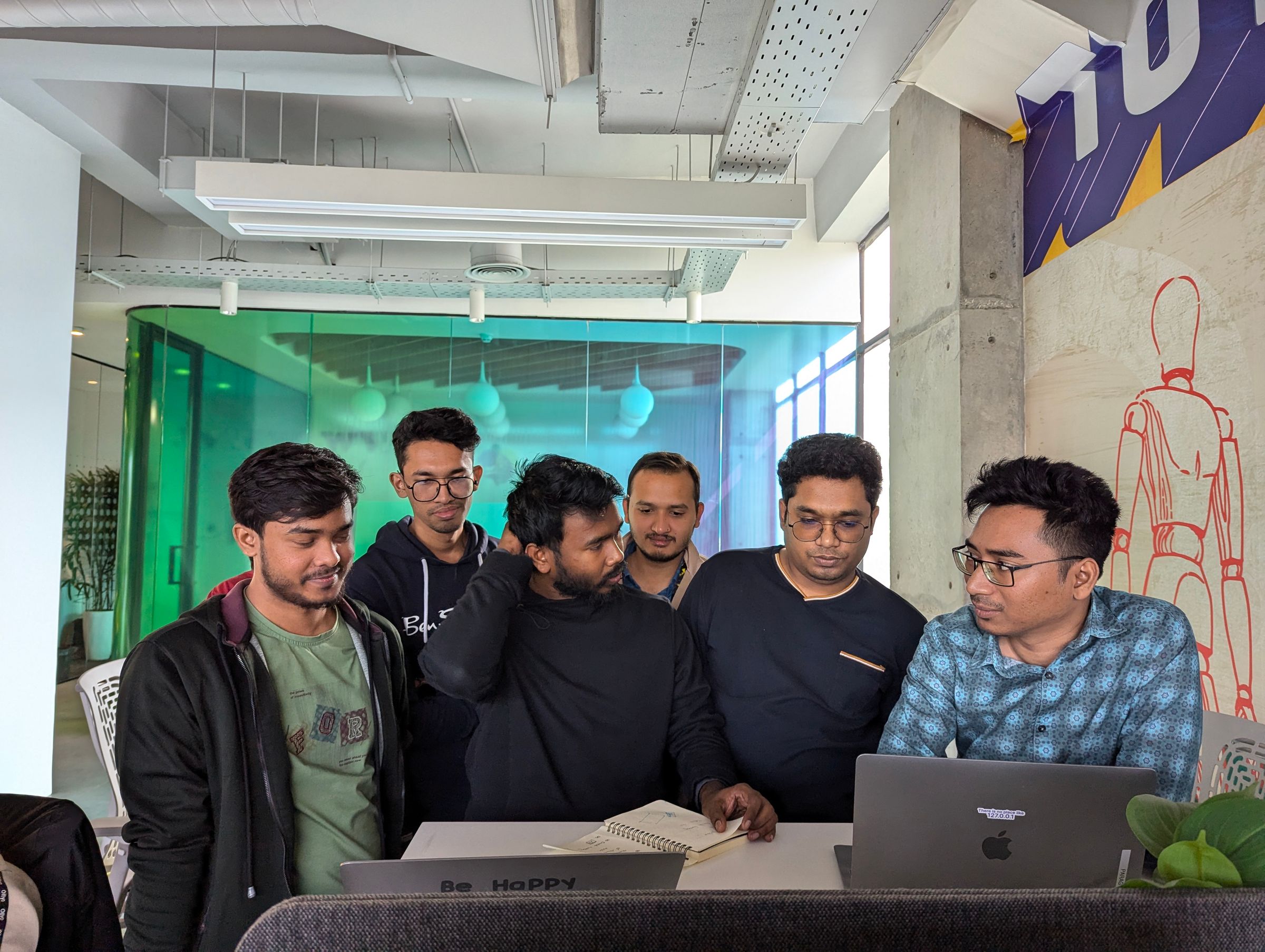 The team at work